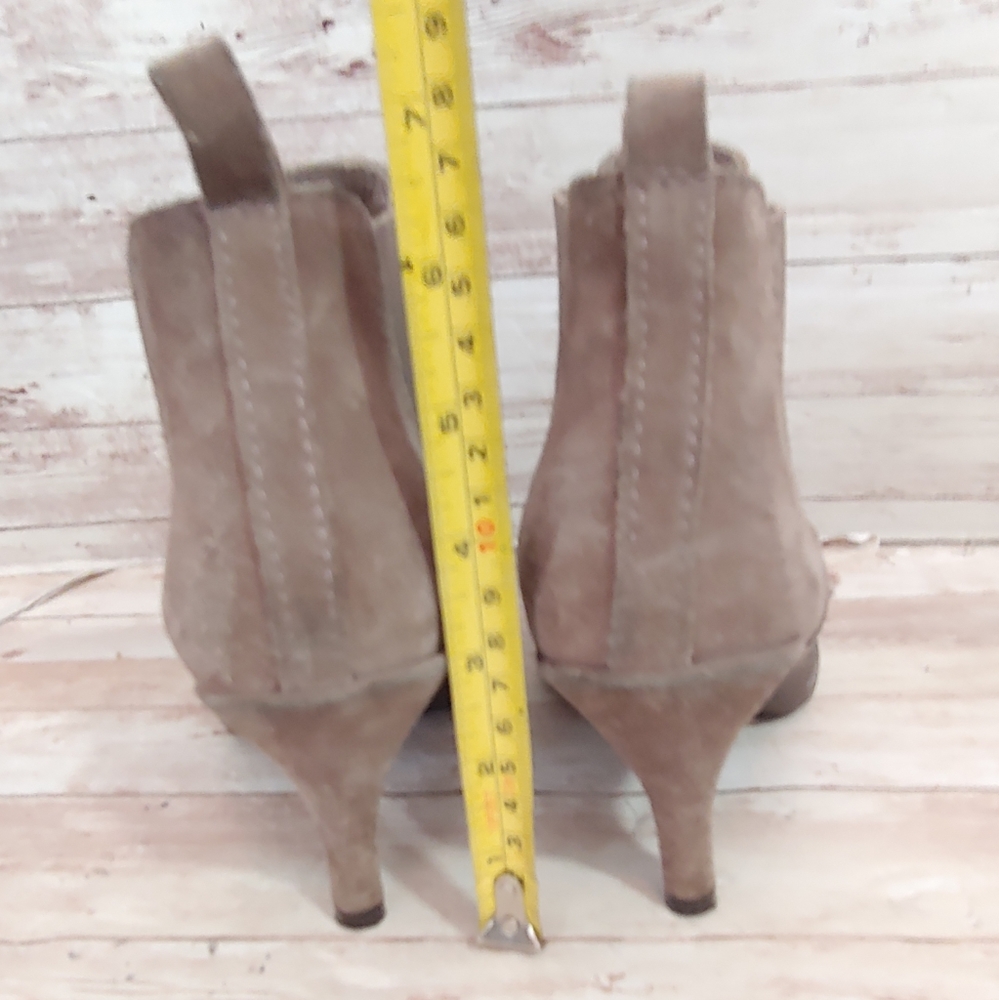 Pedro Garcia Taupe Suede Ankle Booties - Picture 12 of 16